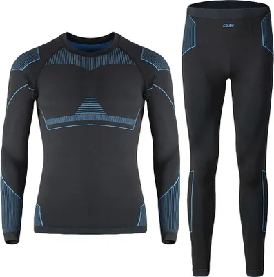 Produktbild von ASKSA Herren Thermounterwäsche Atmungsaktiv Set Funktionswäsche Flexibel Skiunterwäsche, Blau, L