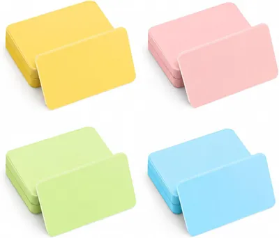 Imagen del producto de Tarjetas de colores, 400 unidades, 9 x 6 cm, para notas y tarjetas de estudio