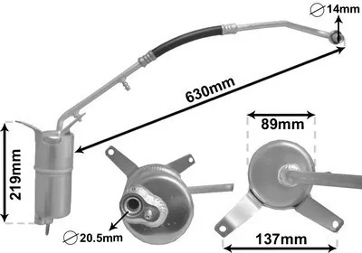 Produktbild von VAN WEZEL Klimatrockner 1800D111 für FORD MONDEO III Kombi (BWY)
