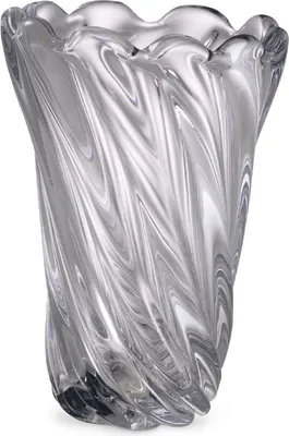 Produktbild von Casa Padrino Luxus Deko Glas Vase Ø 20,5 x H. 29 cm - Mundgeblasene Blumenvase - Luxus Deko Accessoires