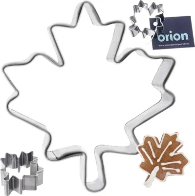 Obrázok produktu pre Orion listový vykrajovač na sušienky Vykrajovač na sušienky Perníčky z nehrdzavejúcej ocele listový 4 cm