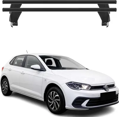 Obrázok produktu pre Menabo strešný nosič základný nosič pre VW Polo 2021-2025 50 kg hliník čierny 2 diely