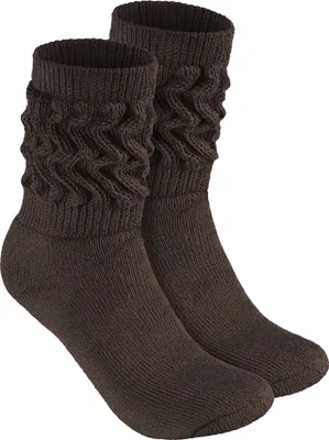 Image de Chaussettes BRUBAKER Slouch - Chaussettes de sport pour femmes, marron foncé, taille 35-38, 1 paire