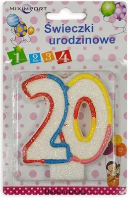 Zdjęcie produktu dla świeczka urodzinowa 20 | ŚW-288K