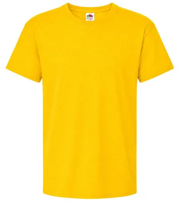 Produktbild von Kinder-T-Shirt Fruit of the Loom gelb Baumwoll-T-Shirt 104