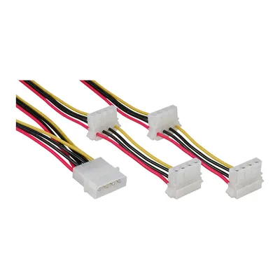 Obrázok produktu pre InLine 29654A, Molex (4-pin), Molex (4-pin), 1 m, Samec, Samica, 90°