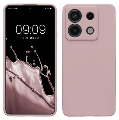 Produktbild von kwmobile Handyhülle für Xiaomi Redmi Note 13 Pro 5G / Poco X6 5G Hülle - weiches Handy Silikon Case - Schutzhülle Cover - Nude Lilac