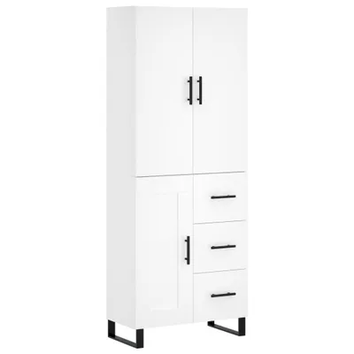 Immagine prodotto di Credenza Bianca 69,5x34x180 cm in Legno Multistrato