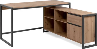 Produktbild von finori Denver 37A Eckschreibtisch, Nachbildung Artisan Oak / anthrazit Maß: B x H x T ca. 139 x 75 x 139 cm