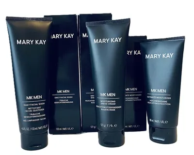 Produktbild von MARY KAY Gesichtspflege-Set MK Men Basis-Set mit Facial Wash-Ultimate Moisturizer-Shave Cream 348ml