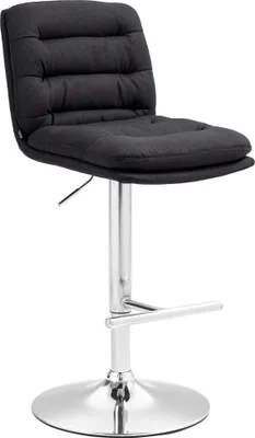 Produktbild von CLP Barhocker Damar Stoff höhenverstellbar und drehbar schwarz Gestell Farbe chrom