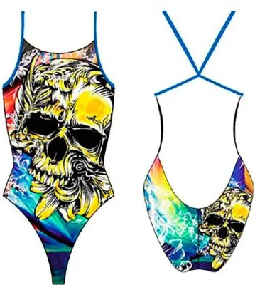 Produktbild von Turbo Hibiscus Pro Racer Thin Strap Badeanzug Mehrfarbig 3XL Damen Mehrfarbig 3XL