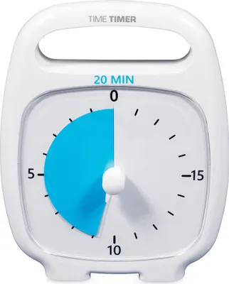 Produktbild von Time Timer Zeitdauer-Uhr "Plus", 20 Min., Weiß