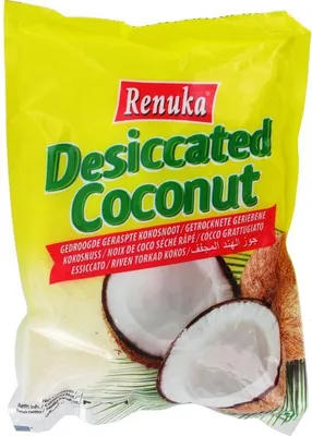 Produktbild von RENUKA Getrocknete Kokosraspeln 500g | fein geraspelte Kokosnuss | Desiccated Coconut