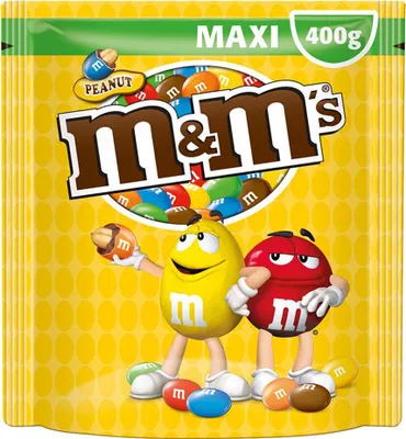 Image de Cacahuètes M et M Peanut enrobées de chocolat au lait et de sucre 400g