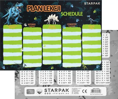 Immagine prodotto di Piano di lezione sulla tabella delle moltiplicazioni A5 Dinosauro Starpak