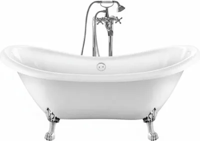 Produktbild von Freistehende Badewanne mit Füßen DARLINGTON Löwenfüße CHROM 175 cm