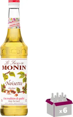 Image de Lot de 6 Sirop Monin - Noisette - 70cL