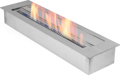 Immagine prodotto di 60 cm in acciaio inox bruciatore a etanolo caminetti a gel caminetto a doppia parete 3,5 l fuoco