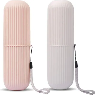 Produktbild von Zahnbürsten Etui, 2 Stück Zahnbürste Zahnpasta Case Portable