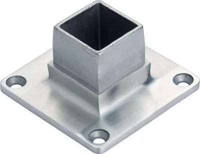 Produktbild von CROSO Flansch für  Vierkantrohr 40 x 40 mm, Edelstahl V4A, aufgesetzt
