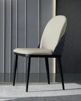 Produktbild von Weiß-Grauer Einsitzer Moderne Esszimmer Stühle Lehnstuhl Holz Möbel
