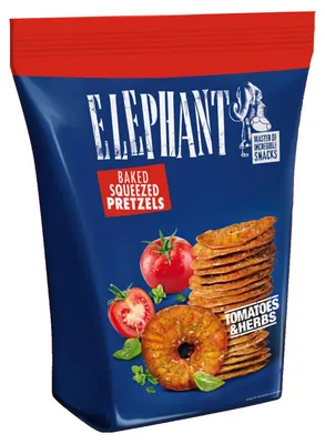 Zdjęcie produktu dla Alka Słonie Wyciskane Precle Pomidorowe z Ziołami 70g