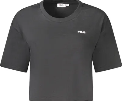 Image de T-shirt à manches courtes Damen, noir - Style décontracté en Coton avec motif imprimé