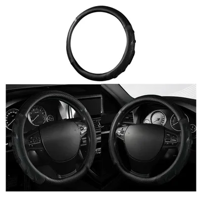 Image de Housse de volant en cuir universelle pour voiture, antidérapante et respirante