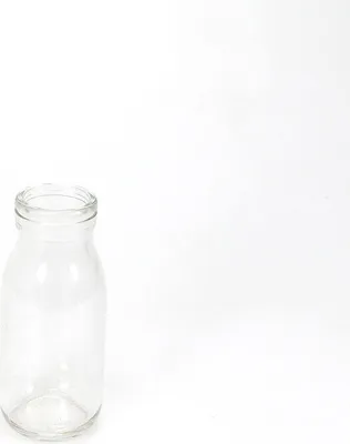 Produktbild von Milchflasche Glas Flasche H14cm Ø6cm Dekoflasche Saftflasche ca 245ml Blumenvase