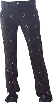 Produktbild von Strapazierfähige schwarze Denim Hose mit Kordelzug