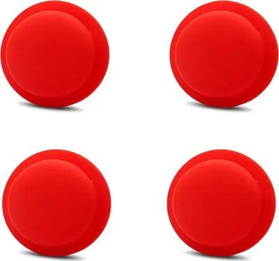 Image de pack de 4 - Housse en silicone pour Apple AirTags 2021 - Housse autocollante - Case rouge