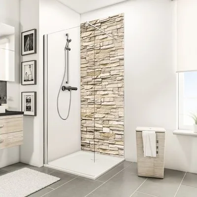 Produktbild von Duschrückwand SCHULTE DecoDesign ExpressPlus Mauerstein Verblender hell 255 x 150 cm EP1901525 606