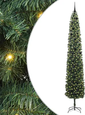 Image de vidaXL Arbre de Noël artificiel avec 300 LED avec support Vert 300 cm