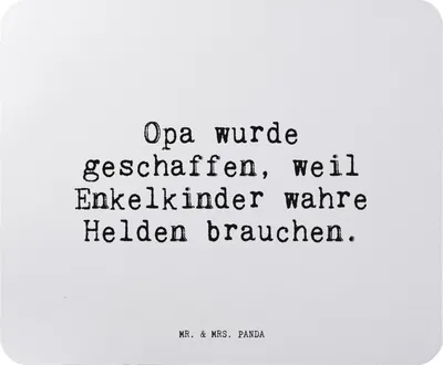 Produktbild von Mr. & Mrs. Panda Mauspad Opa wurde geschaffen, weil... - Aquarellblau - Geschenk, Opi, Mousepad, laptop, Spruch Sprüche Weisheiten Zitate Lustig Weisheit Worte, Mouse Pad