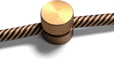 Produktbild von Creative Cables Sare Wandbefestigung Metall Kabelverschraubung Für Textilkabel 2 Stücke Golden  Golden One Size