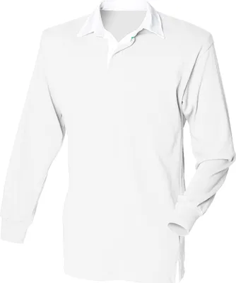 Produktbild von Front Row Herren Polo-Shirt, Langarm RW478 (S) (Weiß/Weiß)