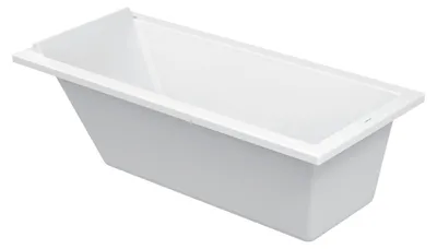Image de Baignoire Duravit Starck 160 x 70 x 48 cm, 1 dossier incliné, version encastrée, blanc, 700333000000000