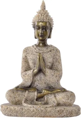 Immagine prodotto di Statua del Buddha in meditazione, dorata, 25 cm, decorazione per il giardino