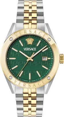Produktbild von Versace VEKHA0525 Athletics silber gold grün Edelstahl Herren Uhr NEU