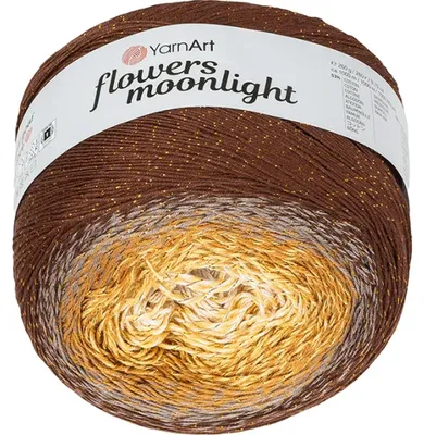 Obrázek produktu pro Příze Flowers Moonlight - 260 g, 1000 m - Hnědá,Béžová