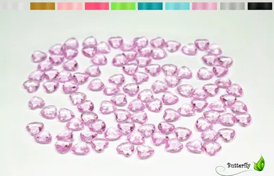 Produktbild von 100 Dekosteine HERZEN 1,2 cm, Farbe:rosa 148