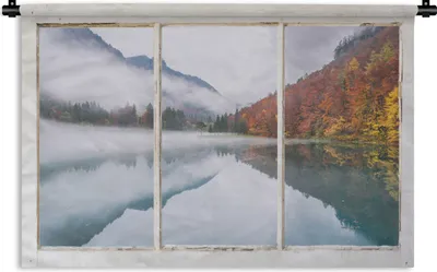 Produktbild von MuchoWow® Wandteppich Wandbehang Aussicht - Herbst - Berg 60x40 cm Tapisserie Dekoration Wandtuch - Wanddekorationen