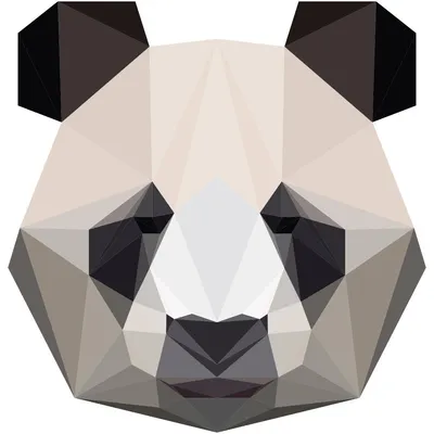 Produktbild von Origami-Panda-Aufkleber 70 x 70 cm