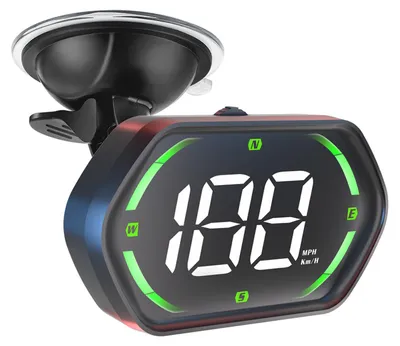 Produktbild von Universelles Auto-Head-Up-Display, GPS-Tachometer mit MPH/KMH-Schalter, Übergeschwindigkeitsalarm, automatische Helligkeitsanpassung, Plug-and-Play fü