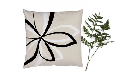 Produktbild von MuchoWow® Zierkissen Sofakissen Wohnzimmer Dekokissen 45x45 cm Blumen - Abstrakt - Minimalismus - Schlafpolster - Polster für das Sofa