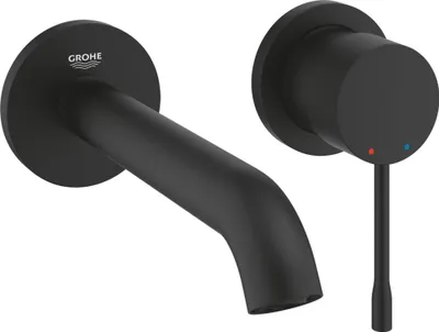 Produktbild von GROHE 2-Loch-Waschtischbatterie Essence Fertigmontageset phantom black