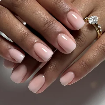 Immagine prodotto di GlamRays 24 pezzi Stampa Unghie Colore Pesca Unghie Acriliche Corte Gradiente