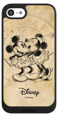 Produktbild von NIVOCASE Handyhülle für Apple iPhone SE (2022) Hülle NIVOpure Case Schwarz Mickey Mouse Minnie Mouse Vintage