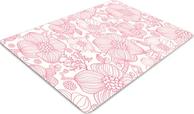 Produktbild von Stuhlunterlage Bürostuhlunterlage 120 cm x 90 cm Bodenmatte Bürostuhlunterlage - Blumenrisslinie.